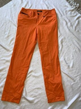 Ralph Lauren Orange Straight-Leg Women's Pants size 4
